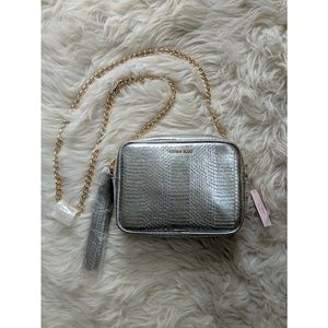 NWT Victoria's Secret Silver Crossbody Purse